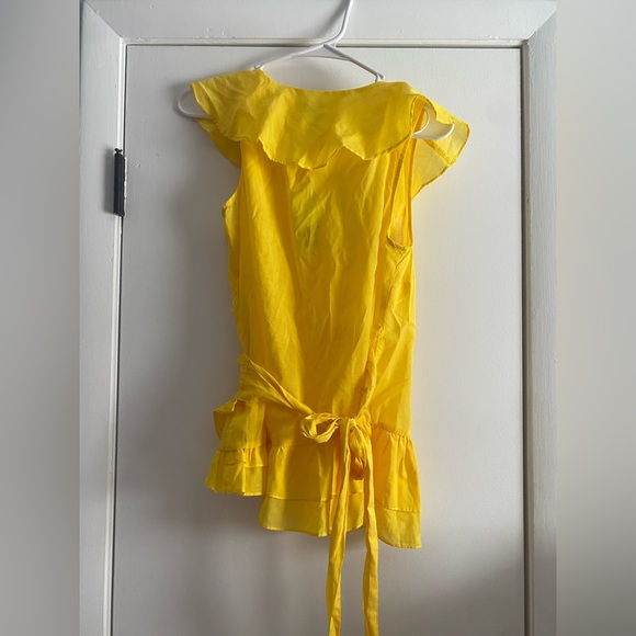 Zara Yellow Ruffle Blouse - Picture 5 of 5